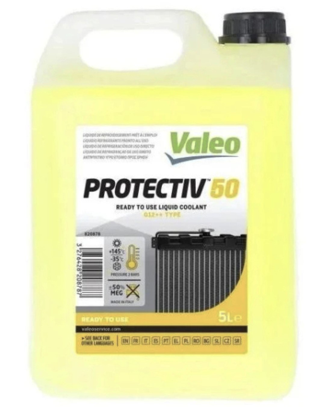 Płyn do chłodnic G12++ VALEO 5l żółty typ G12++ VA820878