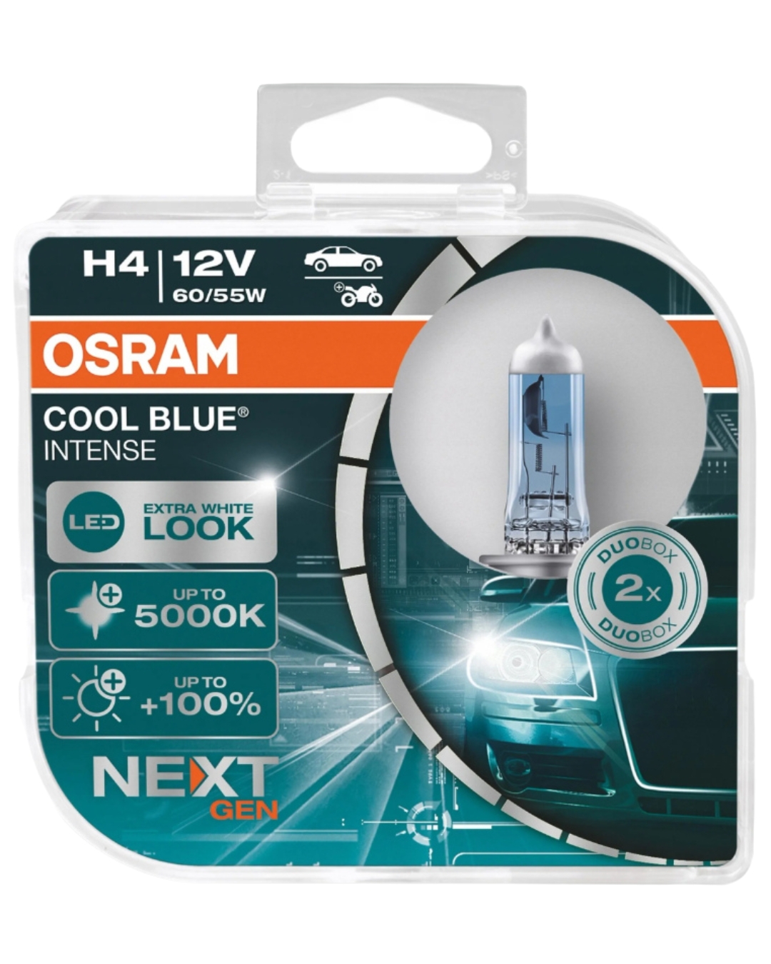 Żarówka H4 OSRAM niebieski COOL BLUE® INTENSE (NextGen) 5000K 99ZS593A
